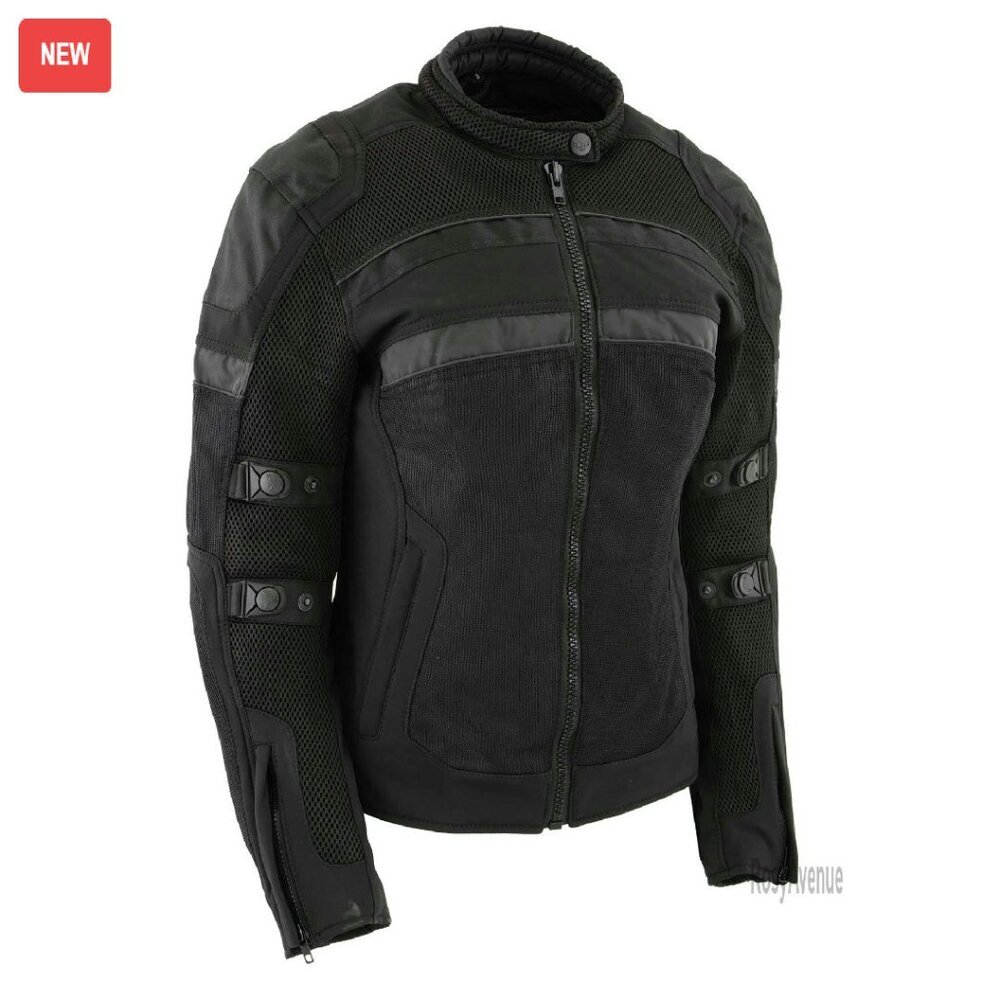 Women's Armored Textile Racing Jacket With Ce Armor & Thermal Liner
